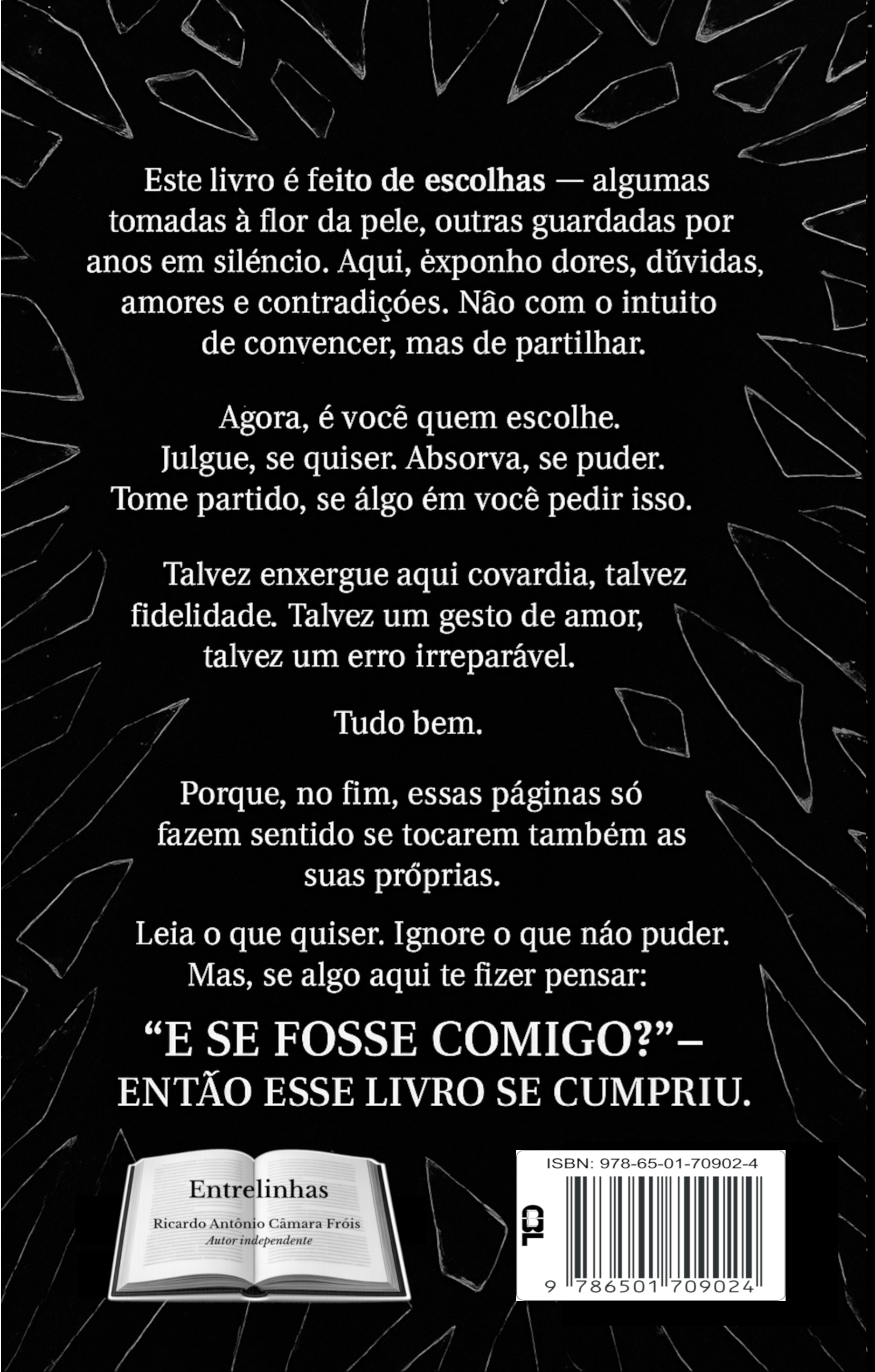 Contracapa de Fragmentos de minha vida