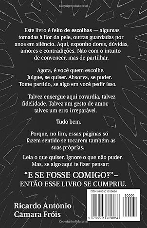 Contracapa de Fragmentos de minha vida