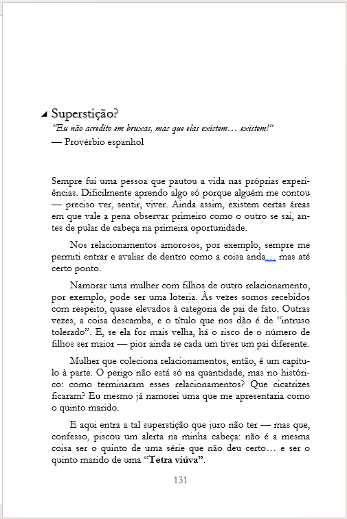 Degustação — Superstição — página 1