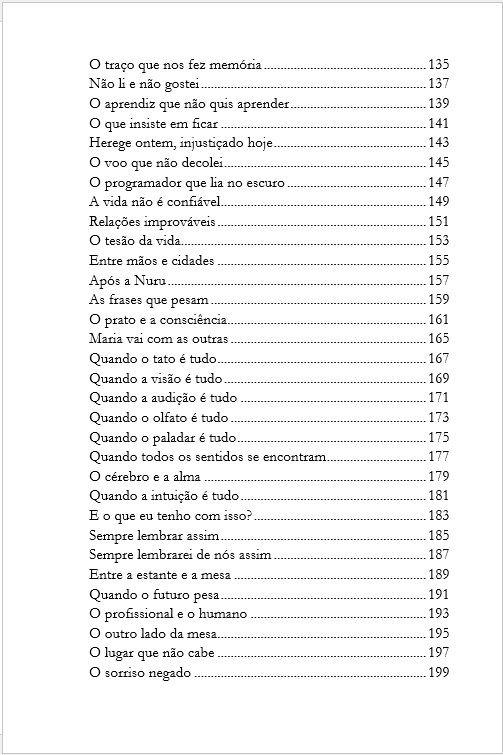 Página do sumário de Enquanto ainda estou aqui — página 3