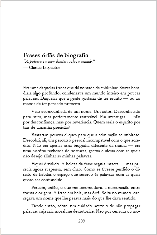 Degustação — Frases órfãs de biografia — página 1