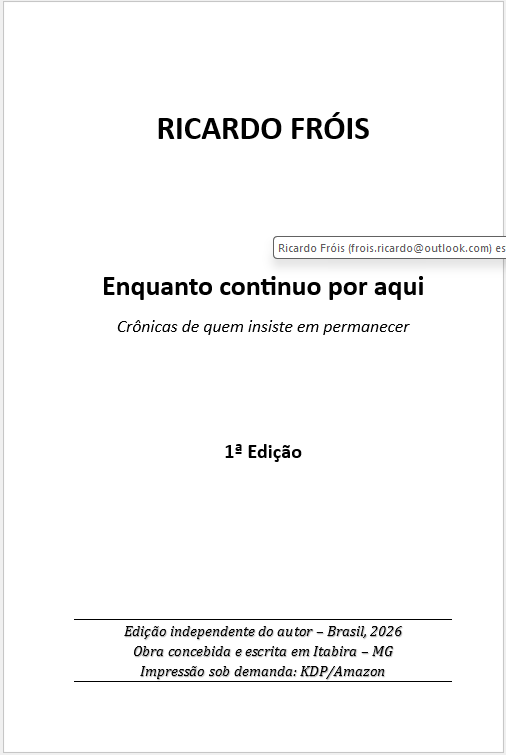 Página de rosto de Fragmentos de minha vida