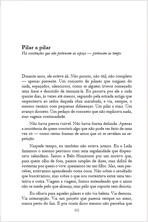 Degustação — Pilar a pilar — página 1