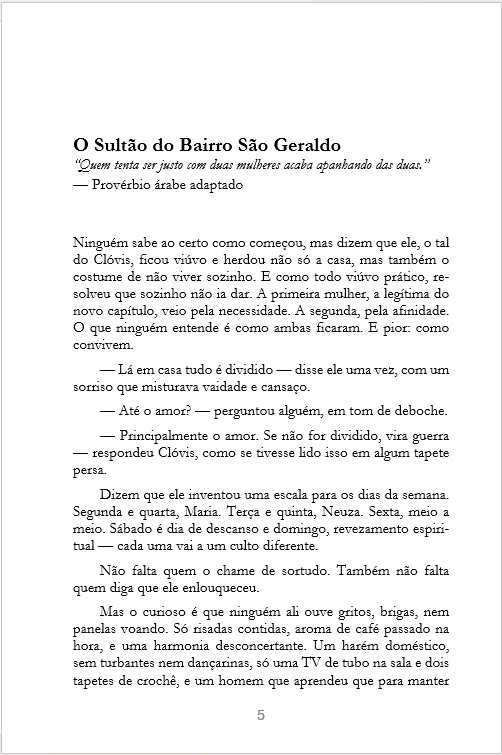 Degustação — O Sultão do Bairro São Geraldo — página 1