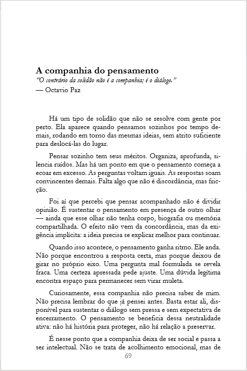 Degustação — A companhia do pensamento — página 1