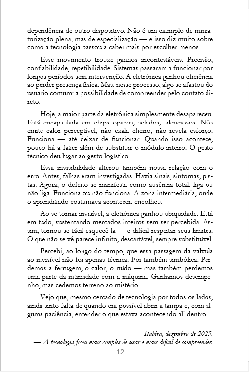 Degustação — Da válvula ao invisível — página 2